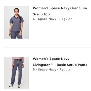 Women's Space Navy Scrub Set